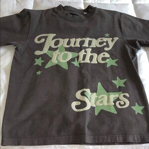 MENS Graphic Tee - Gray with Green Stars